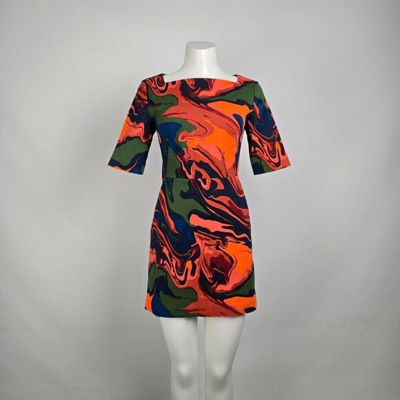 kate spade Dresses & Skirts - Kat Spade Saturday Cotton Fall Colors Mini Dress Size 4